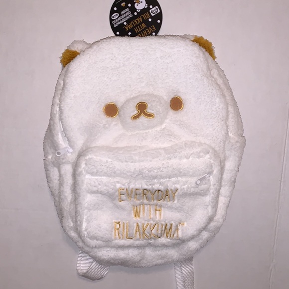 NEW Kawaii Japan Exclusive Cute Fluffy “Every Day With Rilakkuma” Bear Backpack - Picture 5 of 15